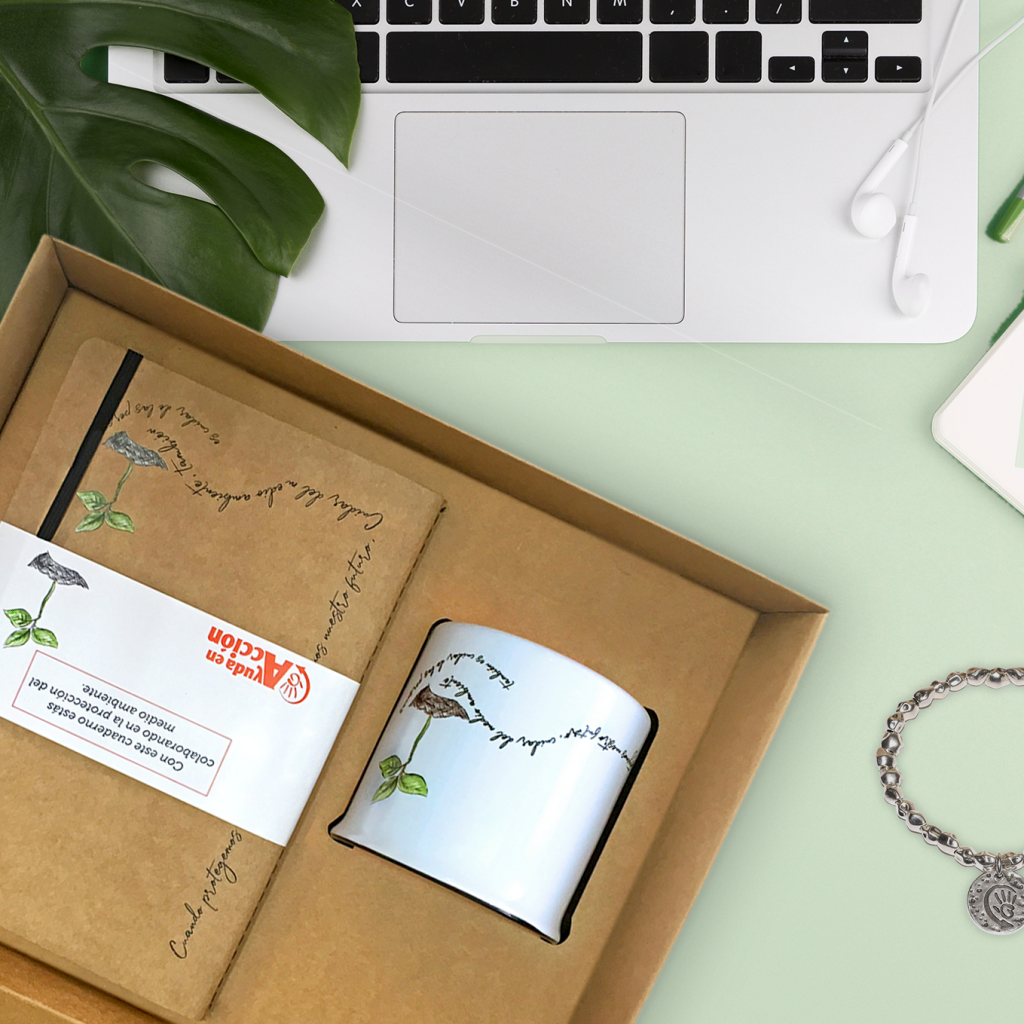 Producto solidario diseñado y producido por Forletter para Ayuda en Acción