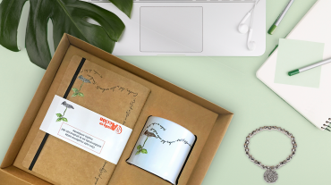 Producto solidario diseñado y producido por Forletter para Ayuda en Acción